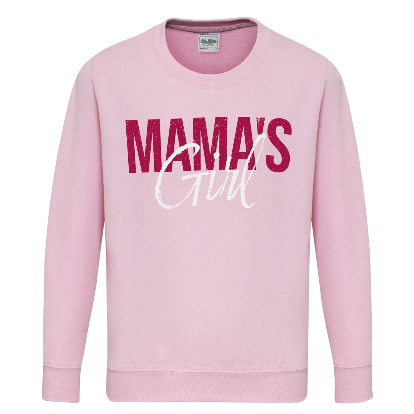 Pink - Front - AWD Girls Mama´s Girl Mothers Day Sweatshirt