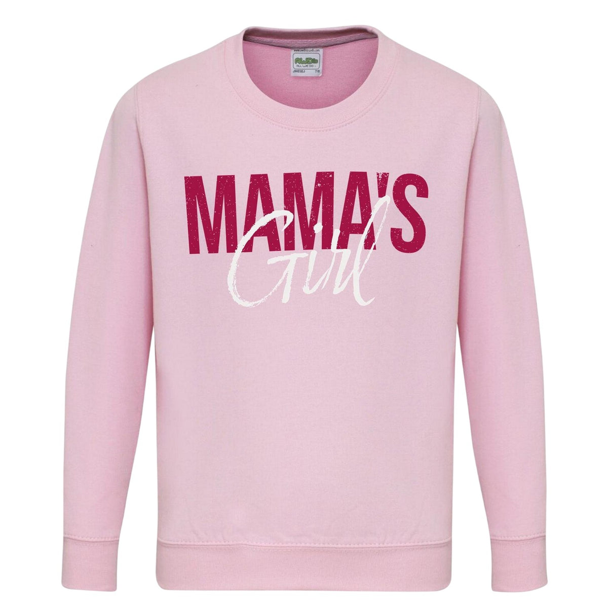Pink - Front - AWD Girls Mama´s Girl Mothers Day Sweatshirt