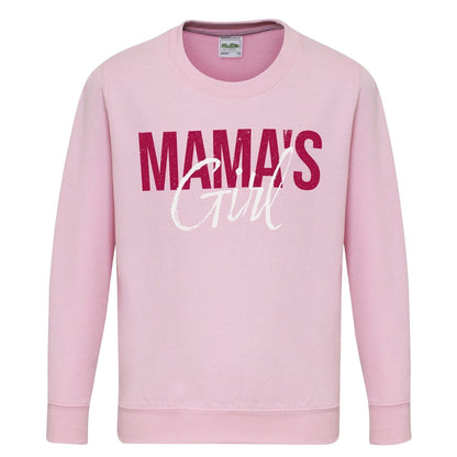 Pink - Front - AWD Girls Mama´s Girl Mothers Day Sweatshirt