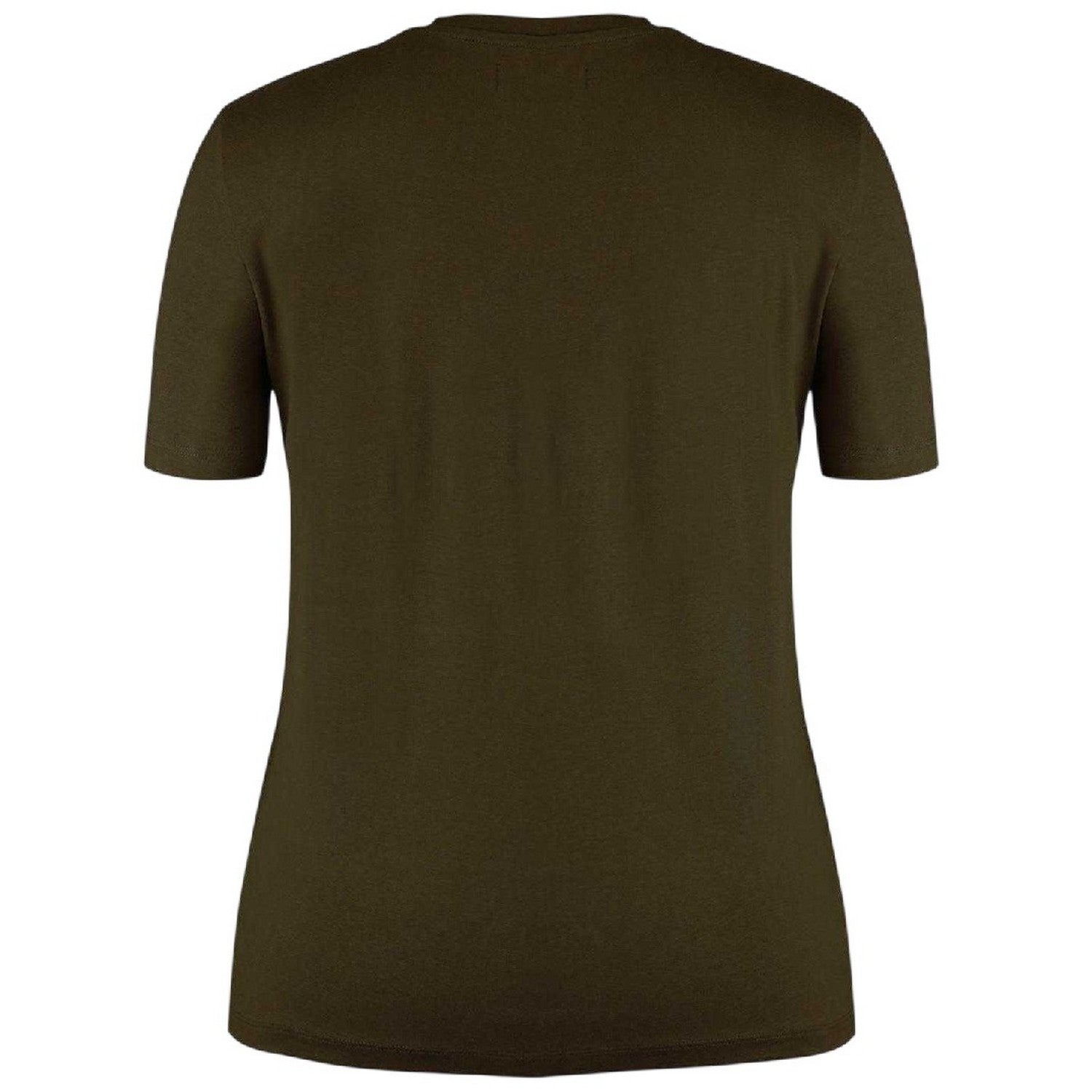 Khaki Green - Back - Biba Womens-Ladies Lips Cotton T-Shirt