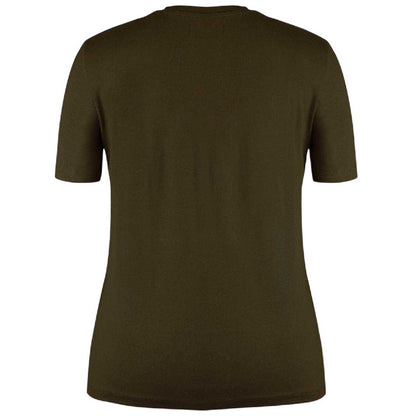 Khaki Green - Back - Biba Womens-Ladies Lips Cotton T-Shirt