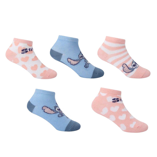 Vibrant - Front - Lilo & Stitch Baby Trainer Socks (Pack of 5)