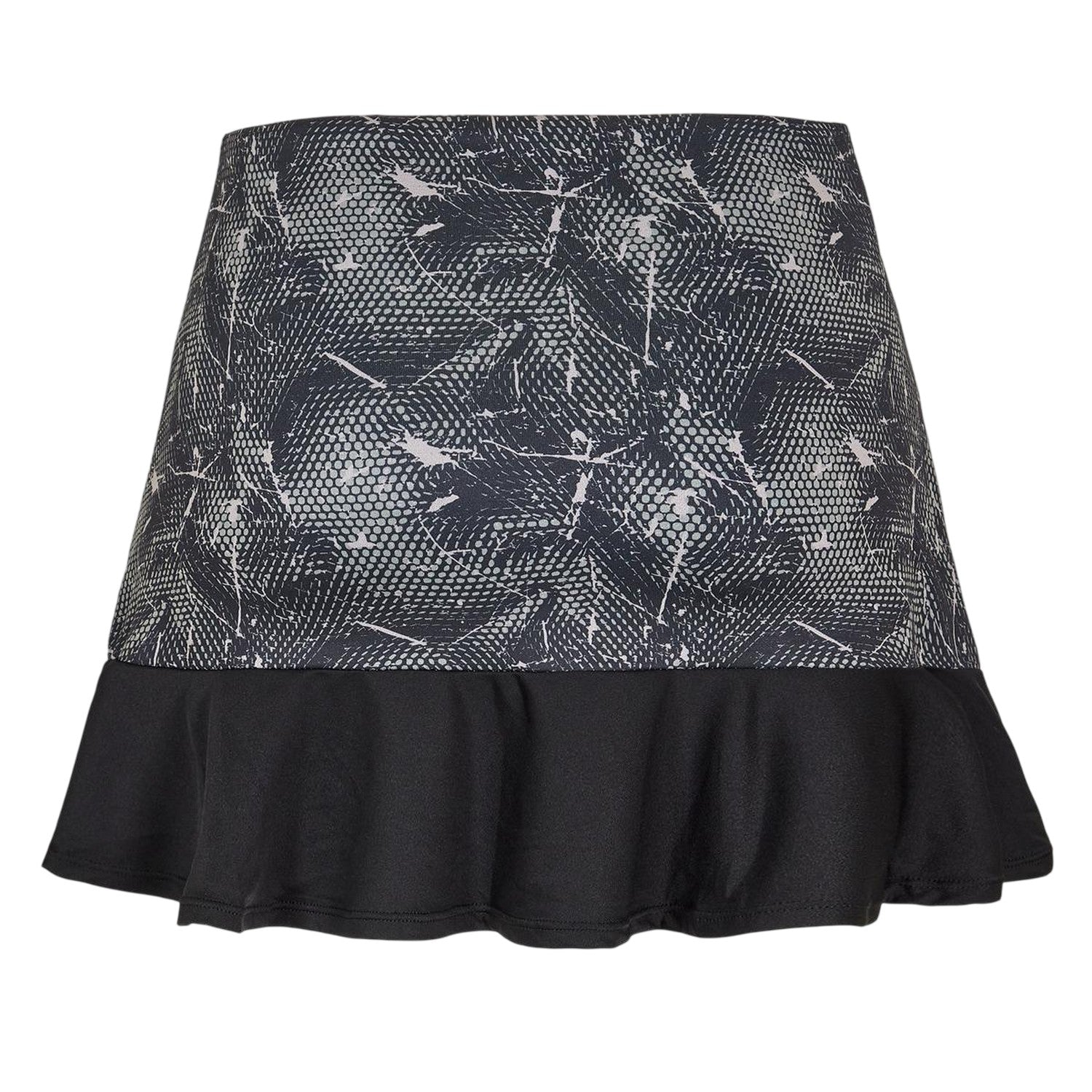 Black - Back - Diadora Womens-Ladies Abstract Tennis Skirt