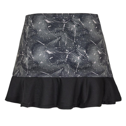 Black - Back - Diadora Womens-Ladies Abstract Tennis Skirt
