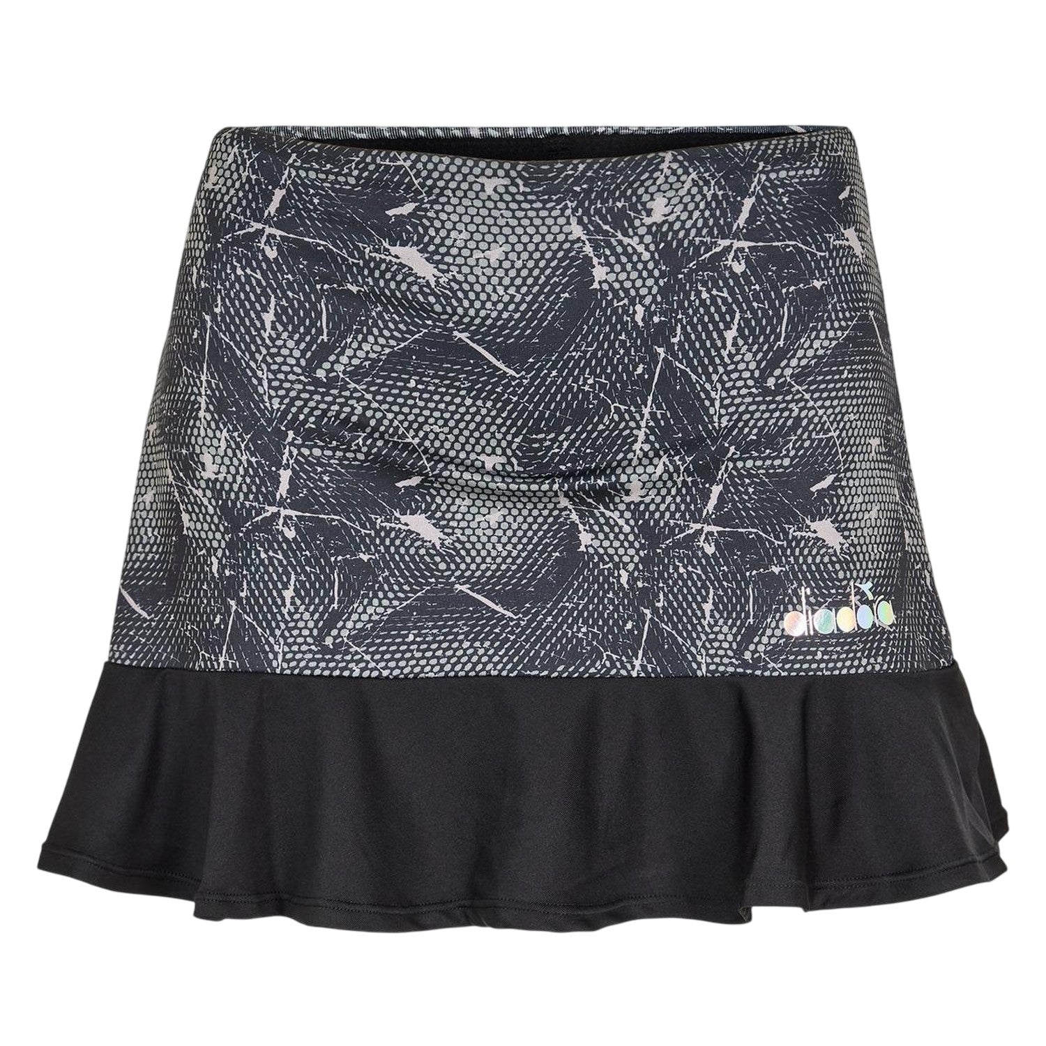 Black - Front - Diadora Womens-Ladies Abstract Tennis Skirt