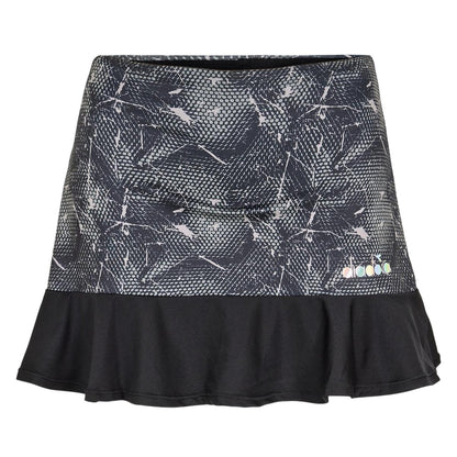 Black - Front - Diadora Womens-Ladies Abstract Tennis Skirt