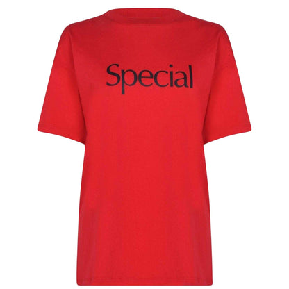 Red - Front - More Joy Womens-Ladies Special T-Shirt