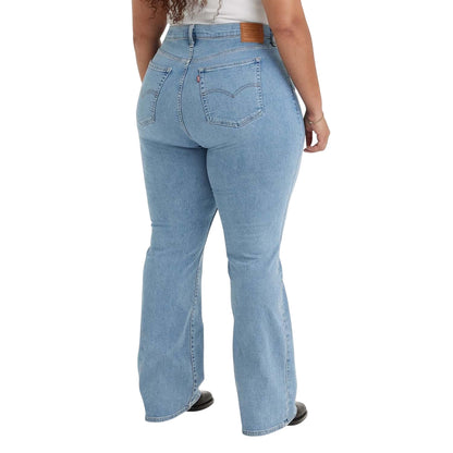 Light Blue - Back - Levis Womens-Ladies 725 High Rise Plus Bootcut Jeans