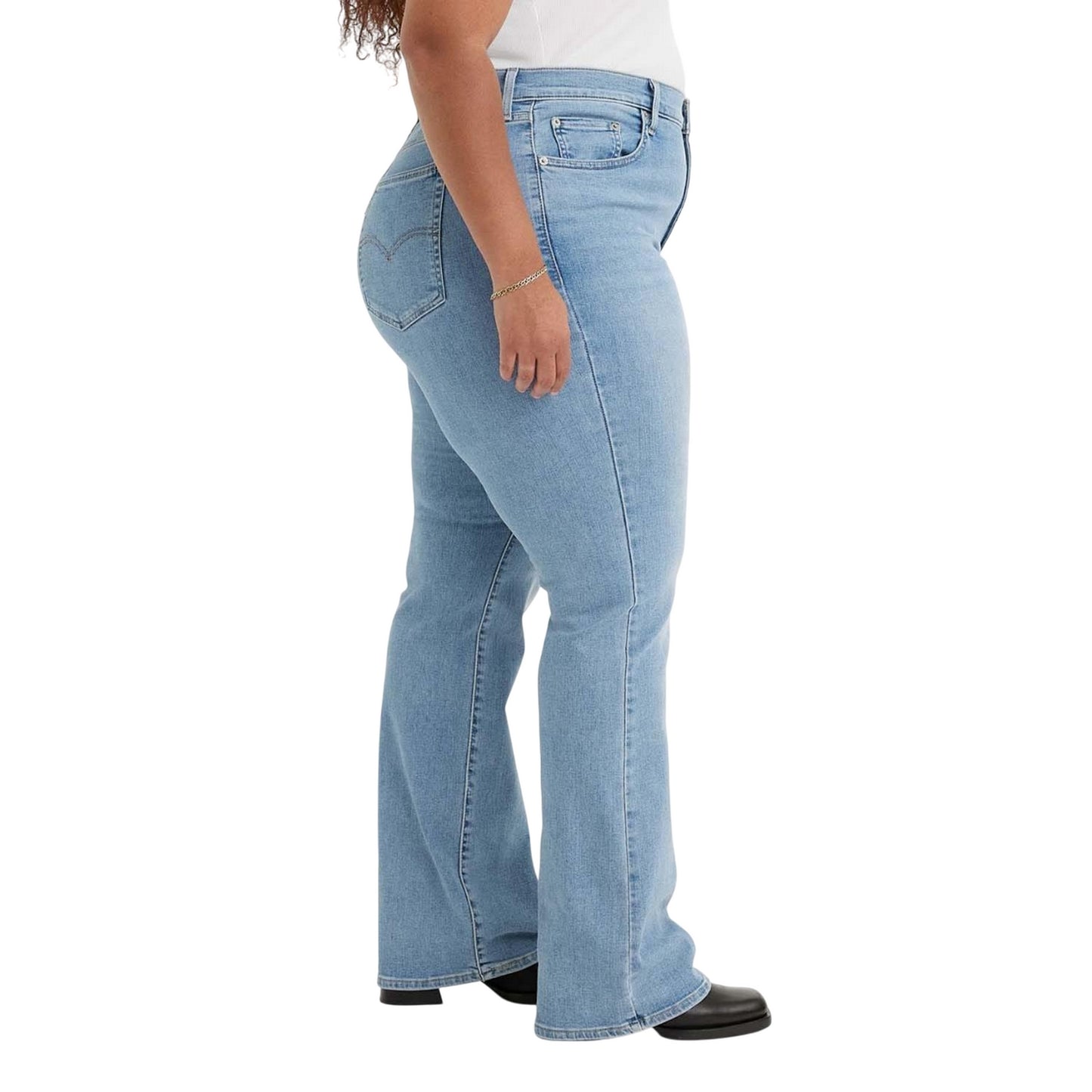 Light Blue - Lifestyle - Levis Womens-Ladies 725 High Rise Plus Bootcut Jeans