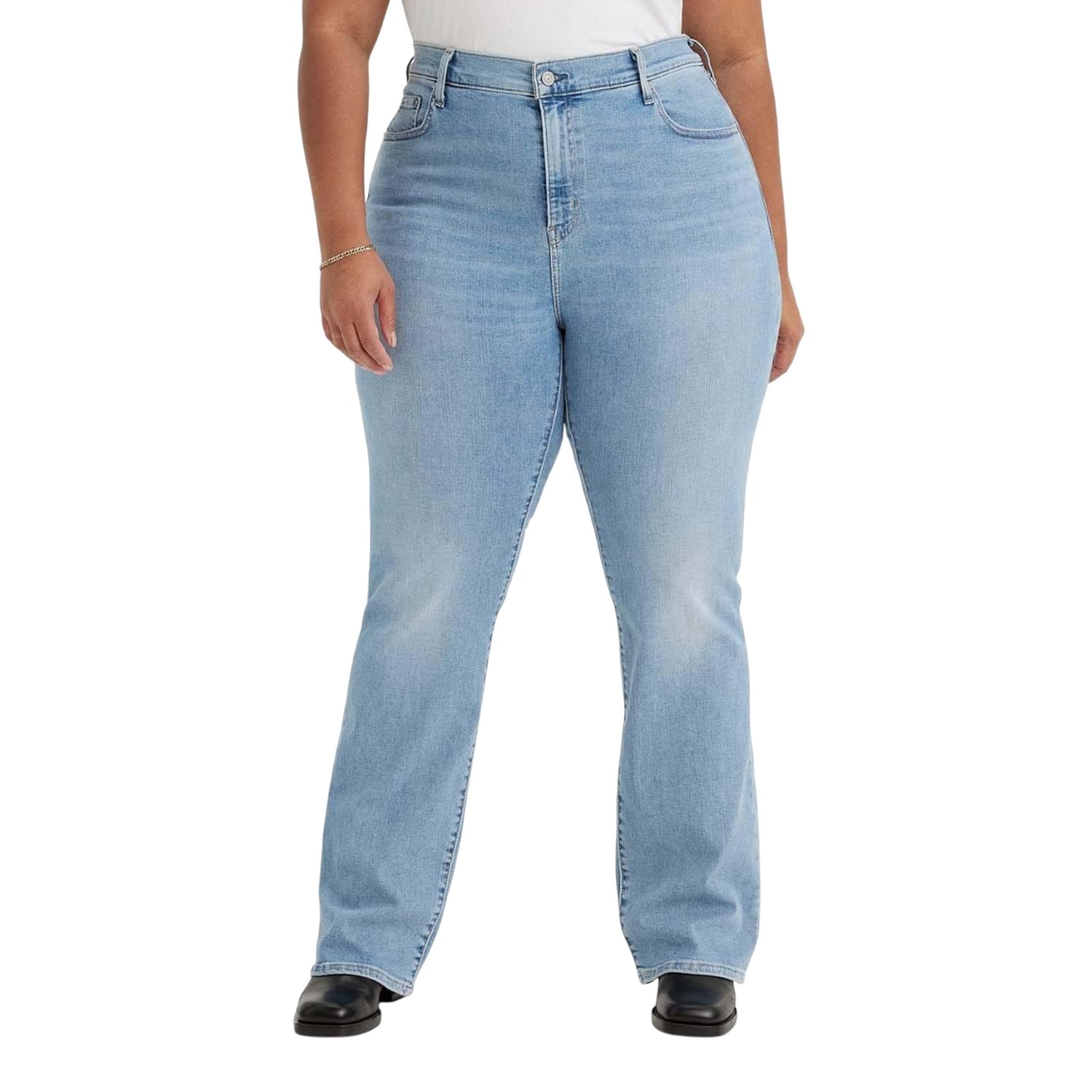 Light Blue - Front - Levis Womens-Ladies 725 High Rise Plus Bootcut Jeans