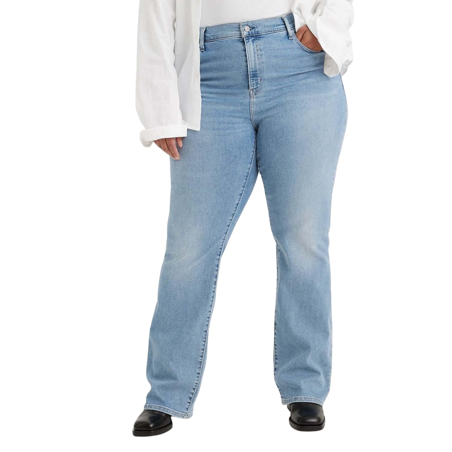 Light Blue - Side - Levis Womens-Ladies 725 High Rise Plus Bootcut Jeans