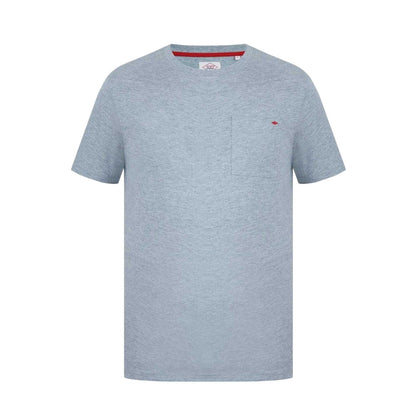 Grey Marl - Front - Lee Cooper Mens Pocket Regular T-Shirt