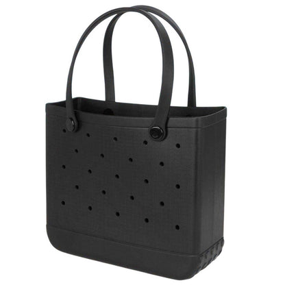 Black - Back - Miso Perforated Beach Tote Bag