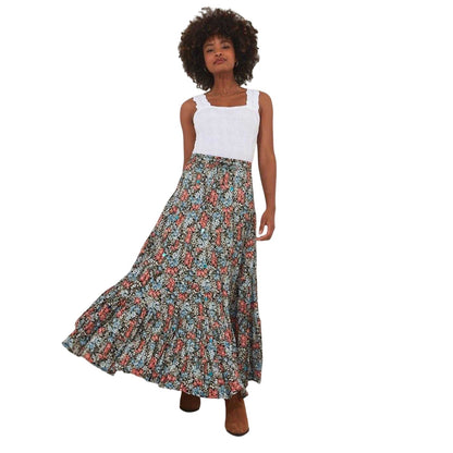 Multicoloured - Side - Joe Browns Womens-Ladies Boho Maxi Skirt