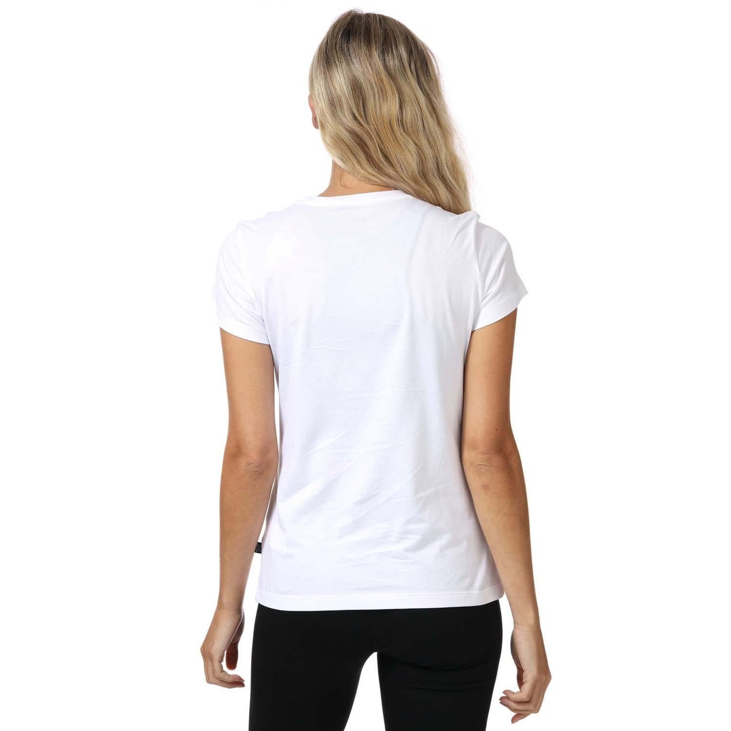 White - Back - Essentials Womens-Ladies Small Logo T-Shirt