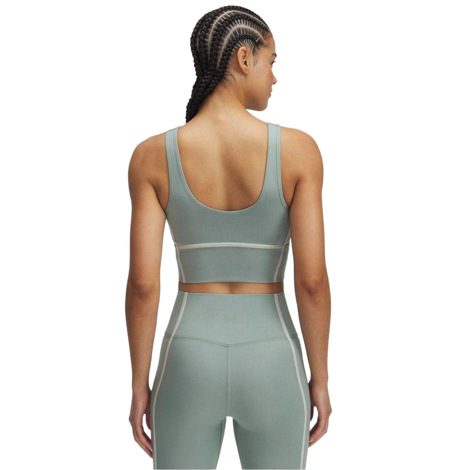 Green - Back - Under Armour Womens-Ladies Meridian Sports Bra