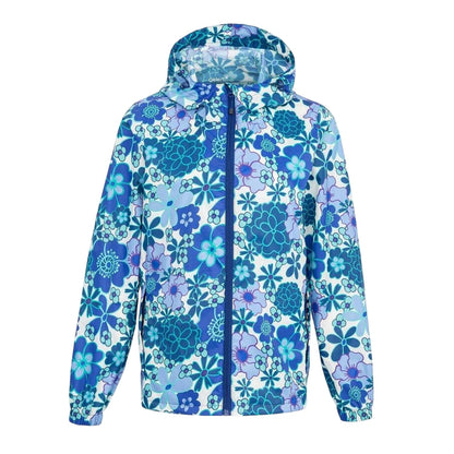 Purple-Beige - Front - Gelert Womens-Ladies Floral Waterproof Jacket
