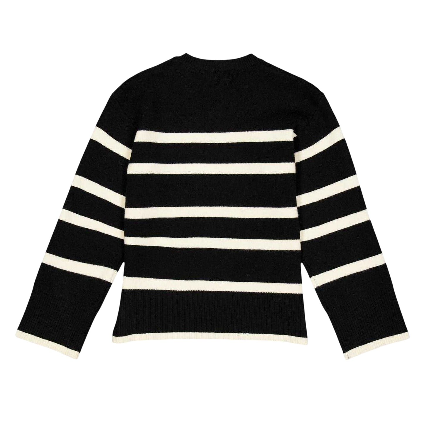 Black-Birch - Back - Vero Moda Childrens-Kids Saba Striped Relaxed Fit Sweater Top