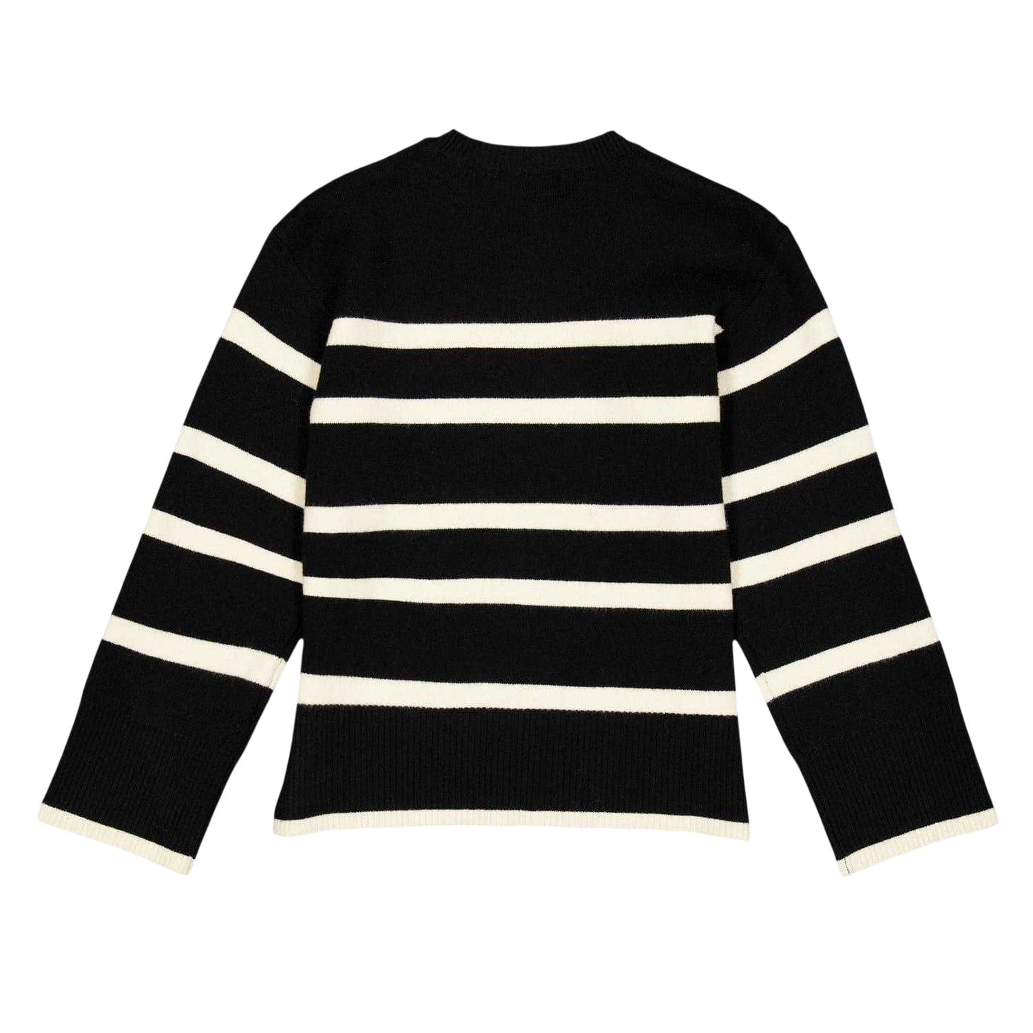 Black-Birch - Back - Vero Moda Childrens-Kids Saba Striped Relaxed Fit Sweater Top