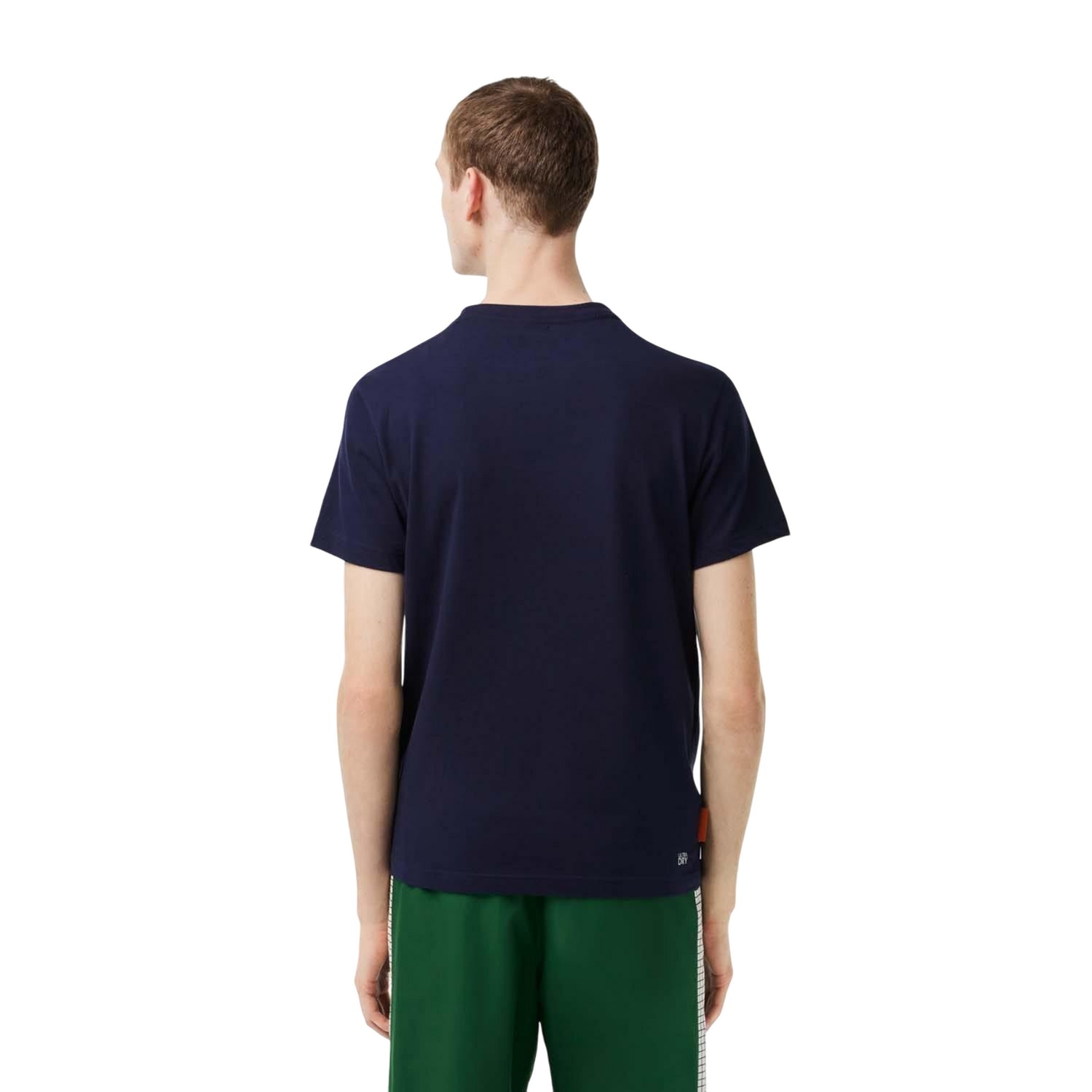 Blue - Back - Lacoste Mens Roland Garro Edition Logo Jersey T-Shirt