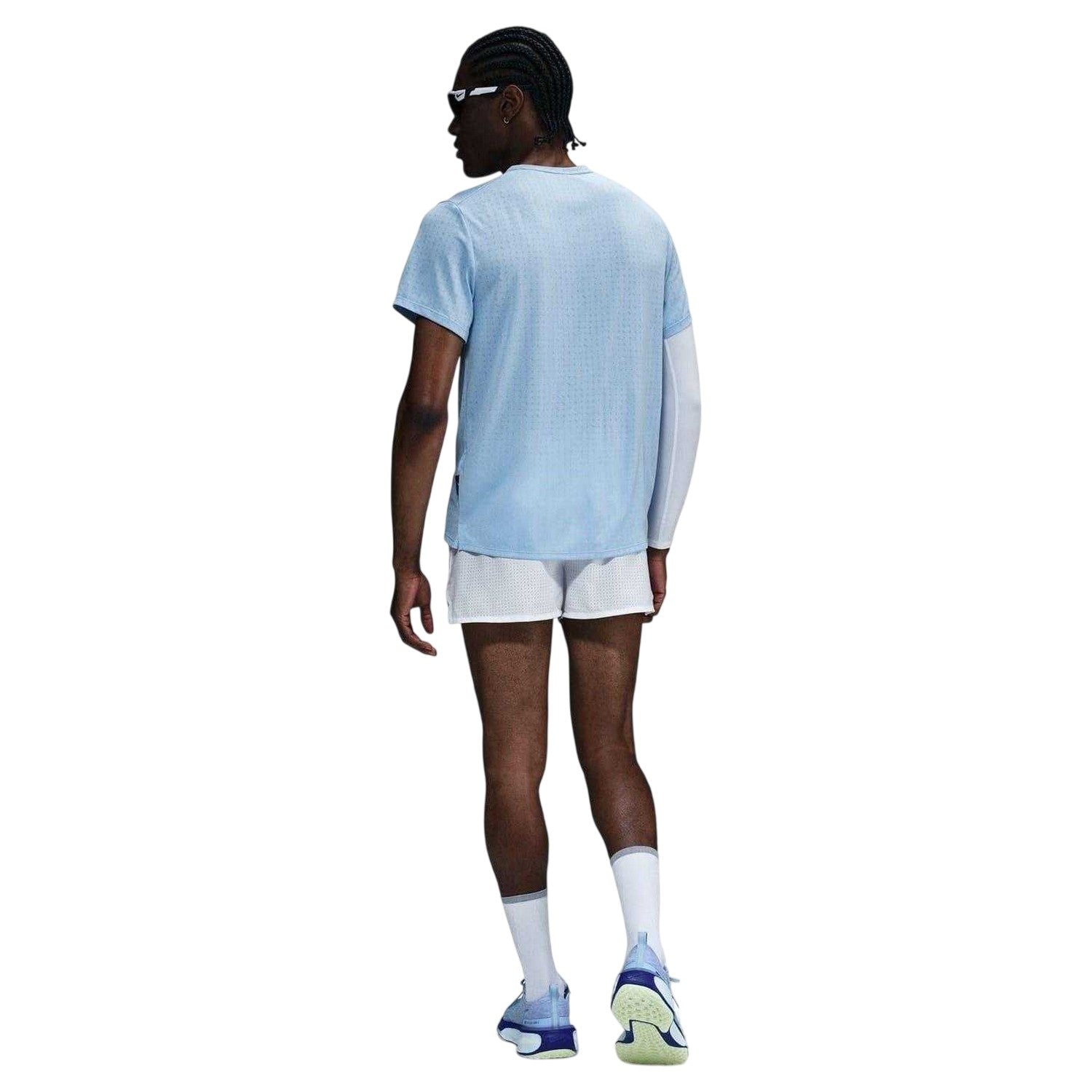 Blue - Back - Nike Mens Miler Dri-FIT Crew Neck T-Shirt