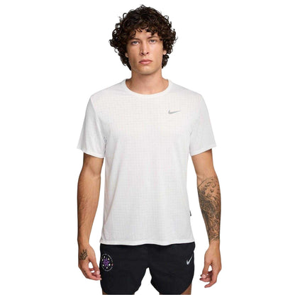 White - Front - Nike Mens Miler Dri-FIT Crew Neck T-Shirt