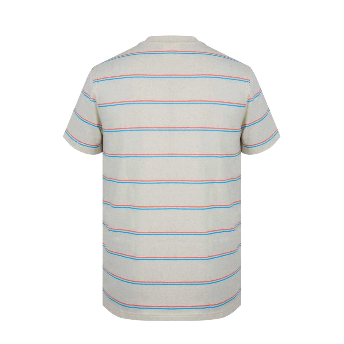Ecru - Back - SoulCal Mens Striped Pocket Regular T-Shirt