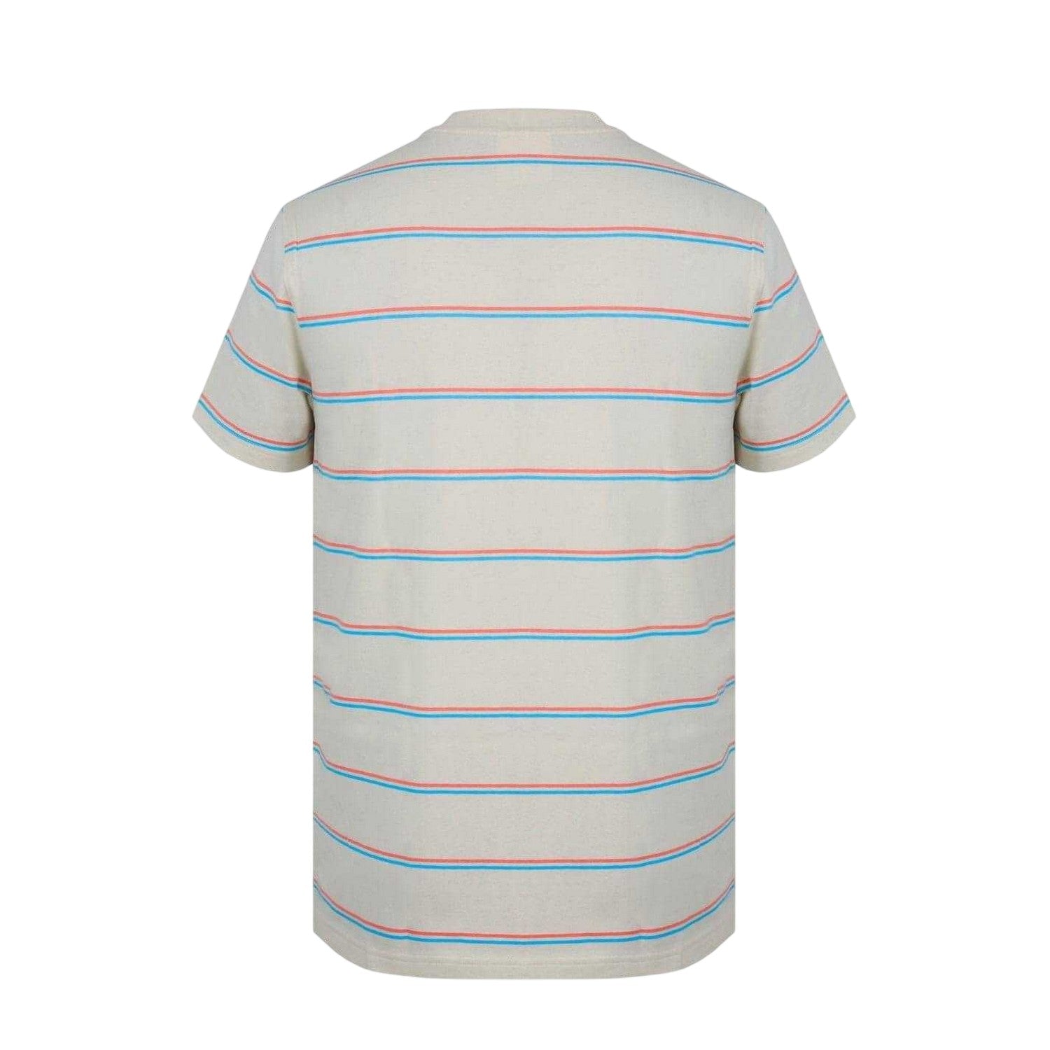 Ecru - Back - SoulCal Mens Striped Pocket Regular T-Shirt