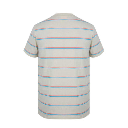 Ecru - Back - SoulCal Mens Striped Pocket Regular T-Shirt