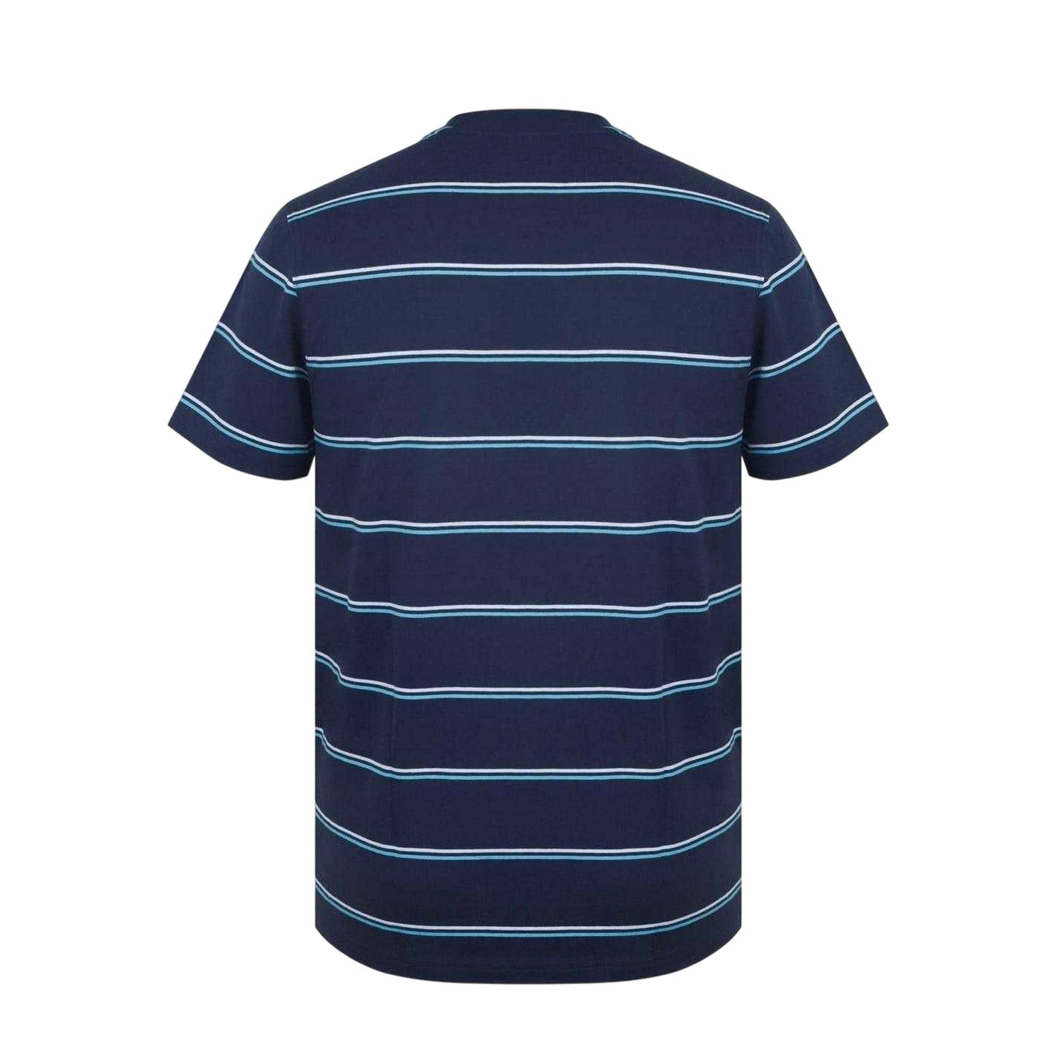 Navy - Back - SoulCal Mens Striped Pocket Regular T-Shirt