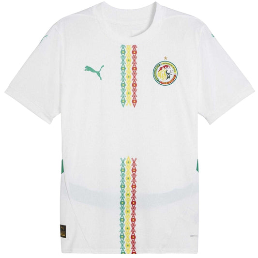 White-Green - Front - Senegal Mens 2025 Puma Home Jersey