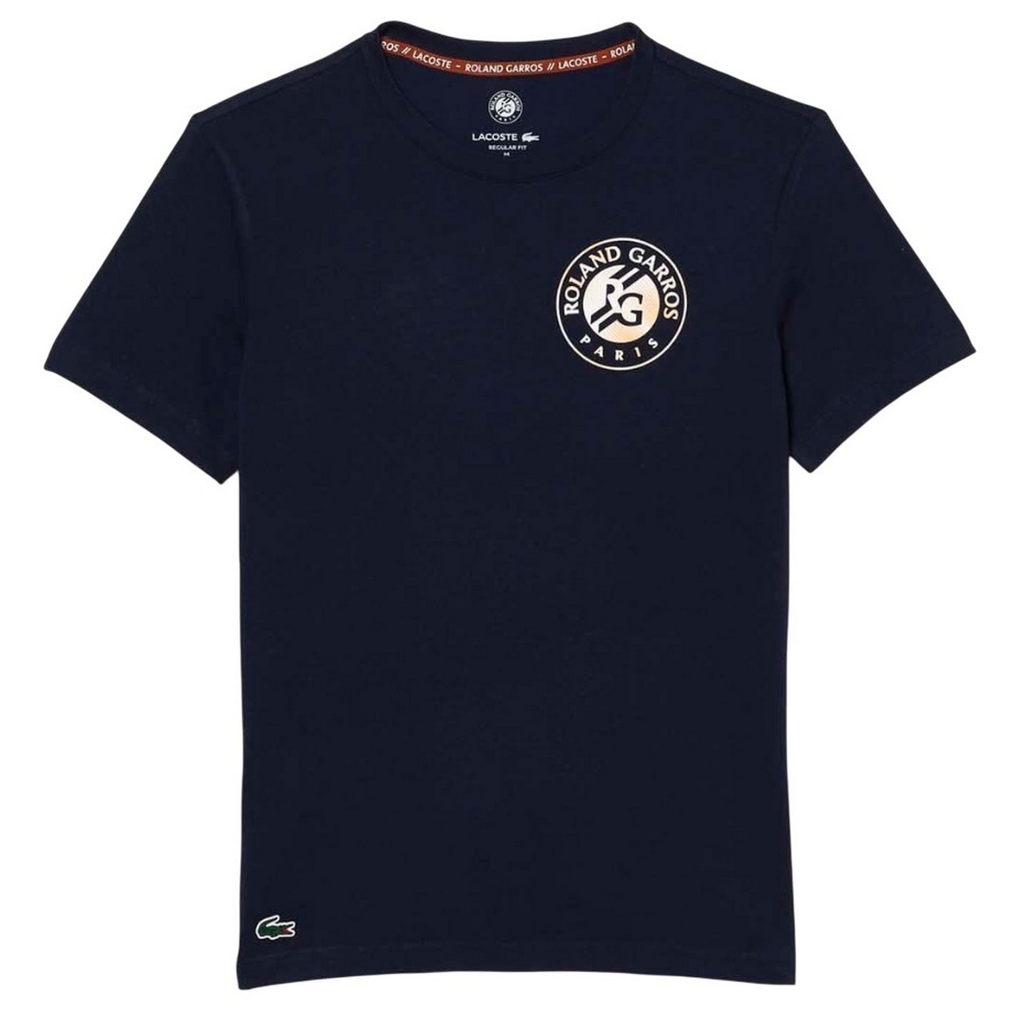 Blue - Front - Lacoste Mens Roland Garro Edition Logo Jersey T-Shirt