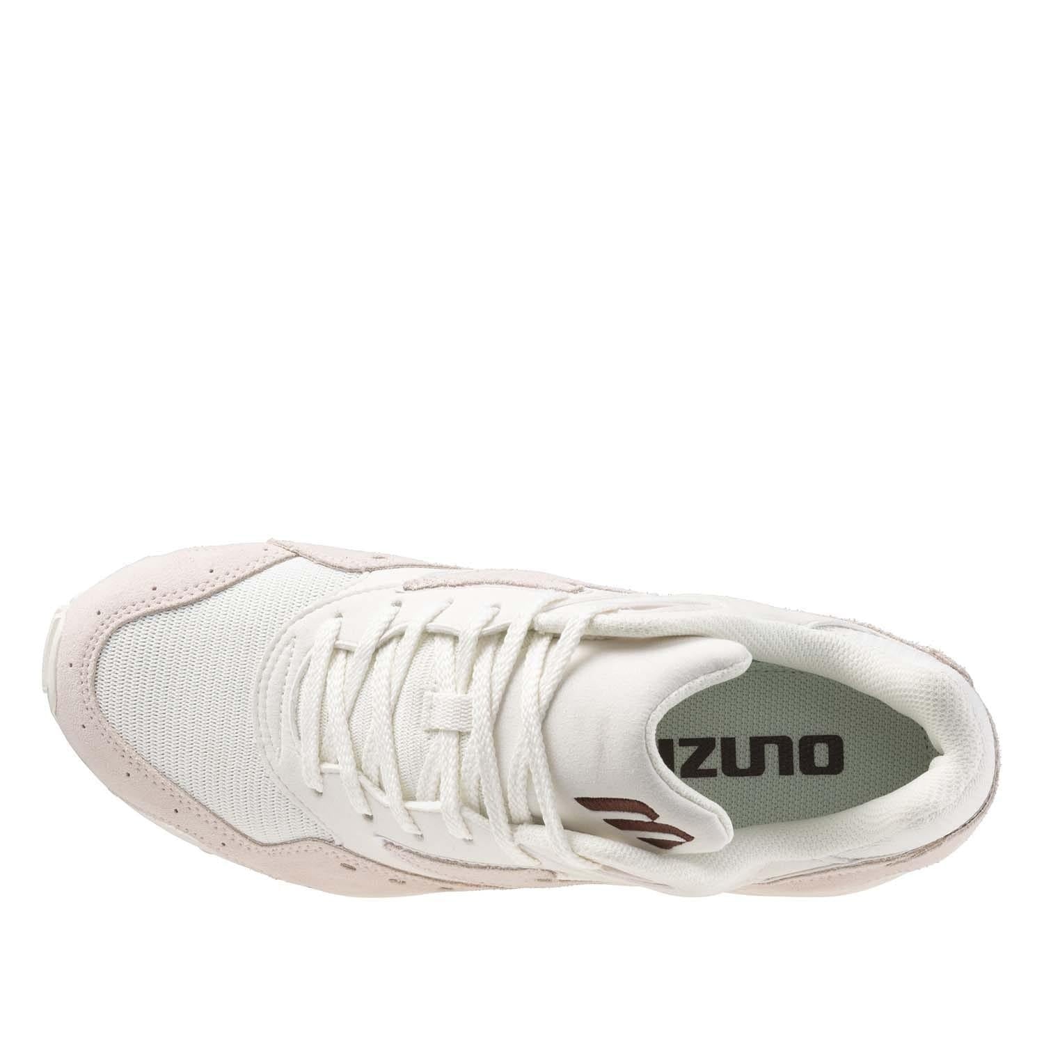 Pink-White - Pack Shot - Mizuno Womens-Ladies Contender Sportstyle Suede Sport Shoes