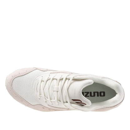 Pink-White - Pack Shot - Mizuno Womens-Ladies Contender Sportstyle Suede Sport Shoes