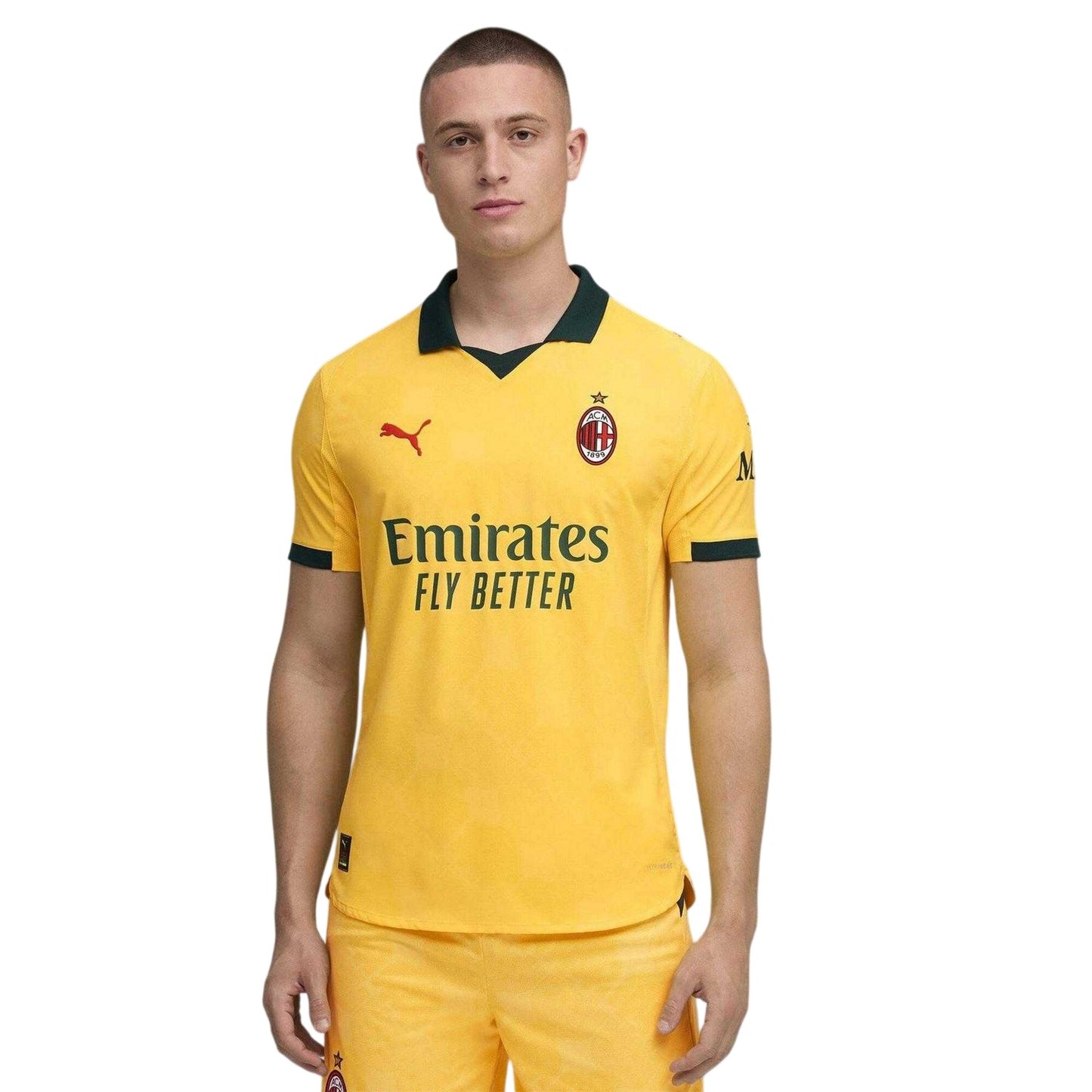 Yellow-Green - Side - AC Milan Mens Authentic 25-26 Third Jersey