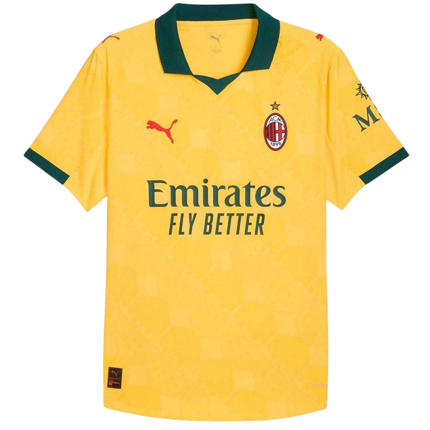 Yellow-Green - Front - AC Milan Mens Authentic 25-26 Third Jersey