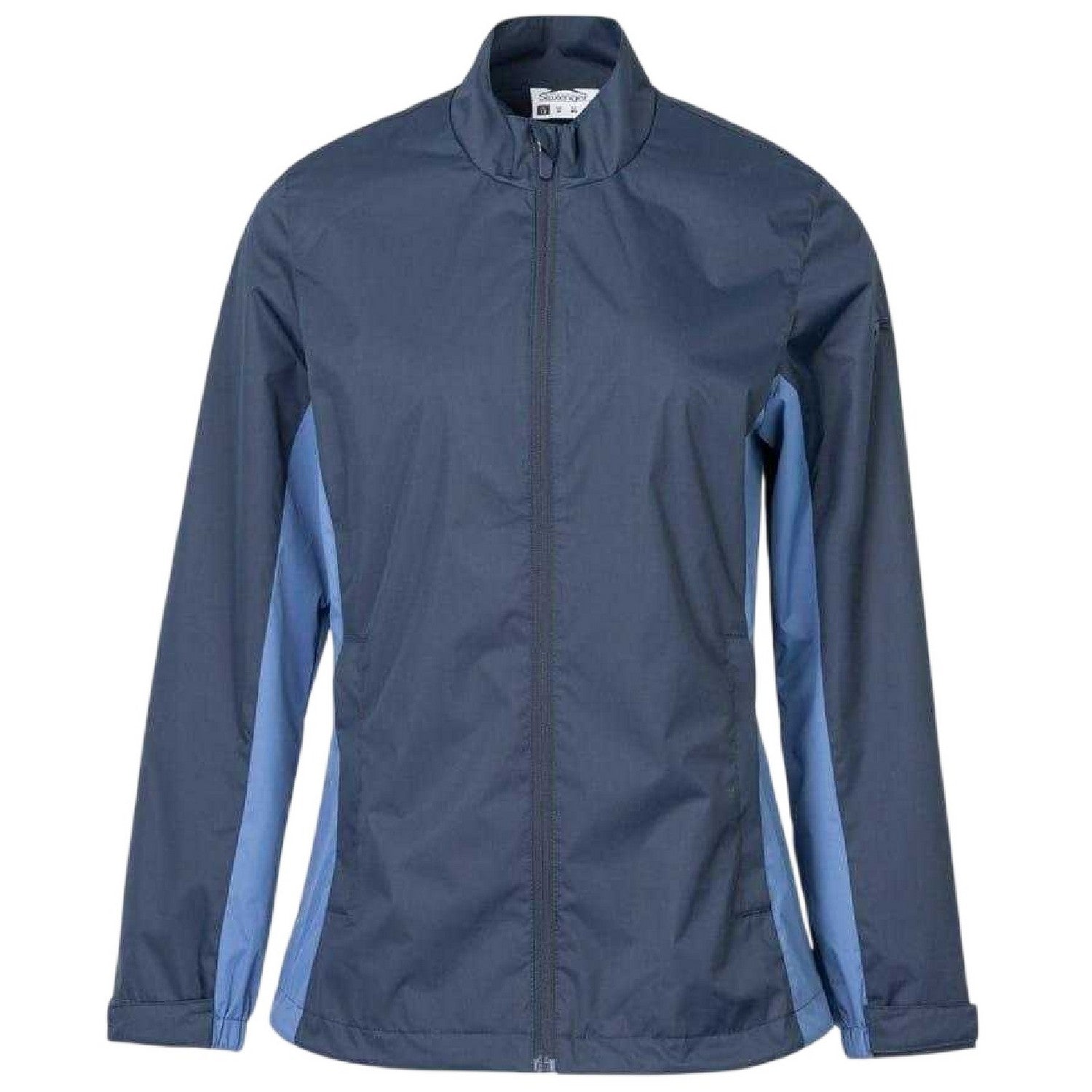Navy - Front - Slazenger Womens-Ladies Contrast Panel Water Resistant Jacket