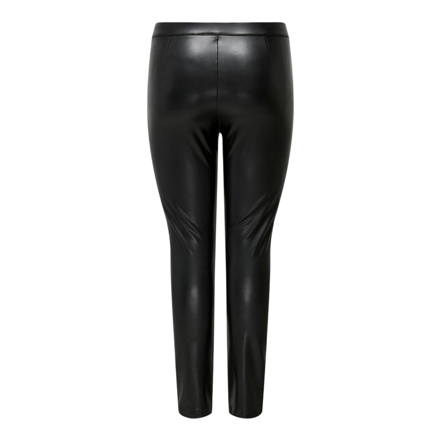 Black - Back - Only Womens-Ladies Faux Leather High Waist Leggings