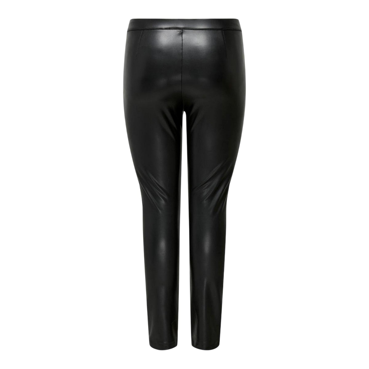 Black - Back - Only Womens-Ladies Faux Leather High Waist Leggings