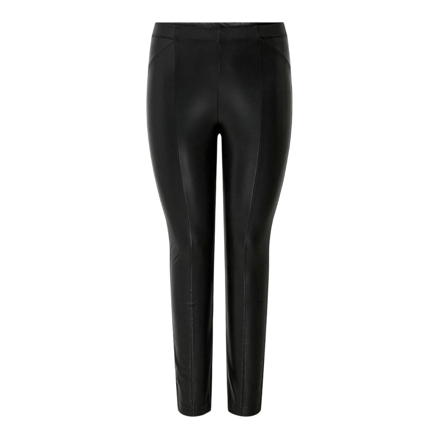 Black - Front - Only Womens-Ladies Faux Leather High Waist Leggings