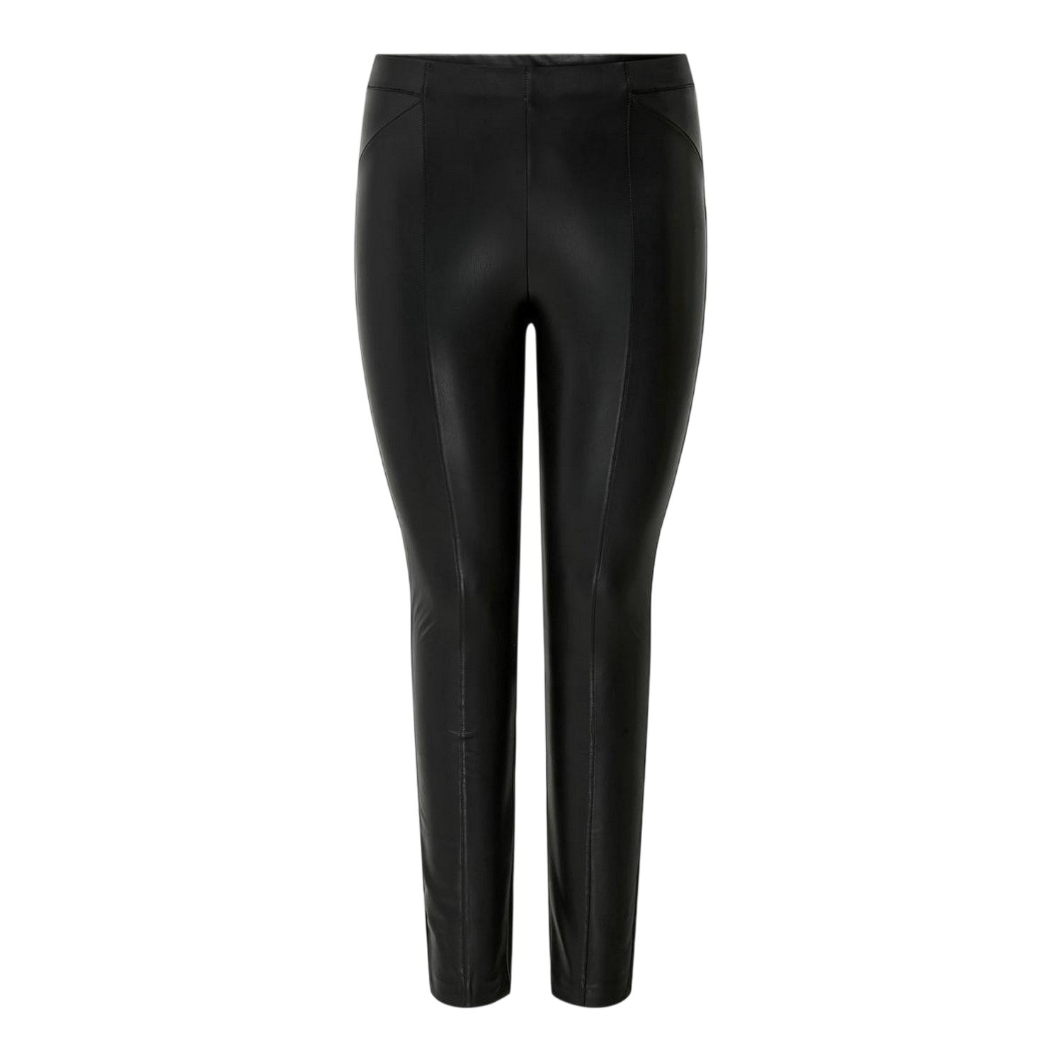 Black - Front - Only Womens-Ladies Faux Leather High Waist Leggings