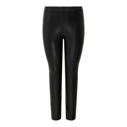Black - Front - Only Womens-Ladies Faux Leather High Waist Leggings