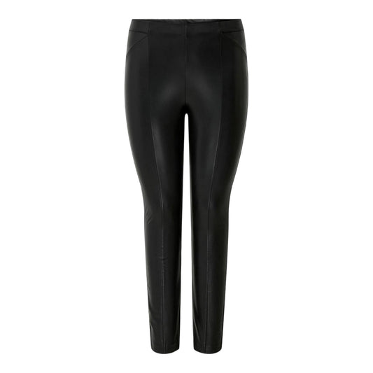 Black - Front - Only Womens-Ladies Faux Leather High Waist Leggings