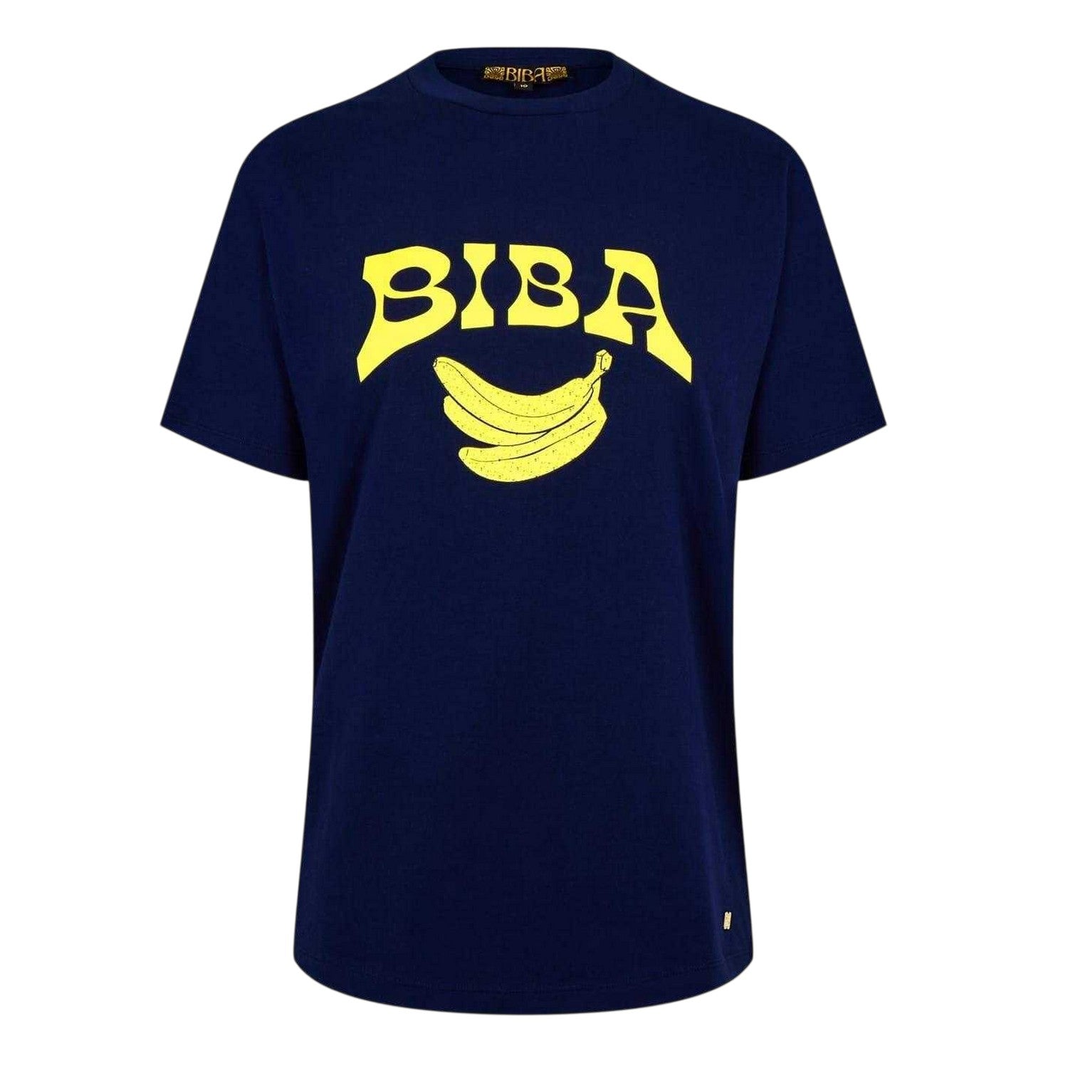 Navy - Front - Biba Womens-Ladies Banana Cotton T-Shirt