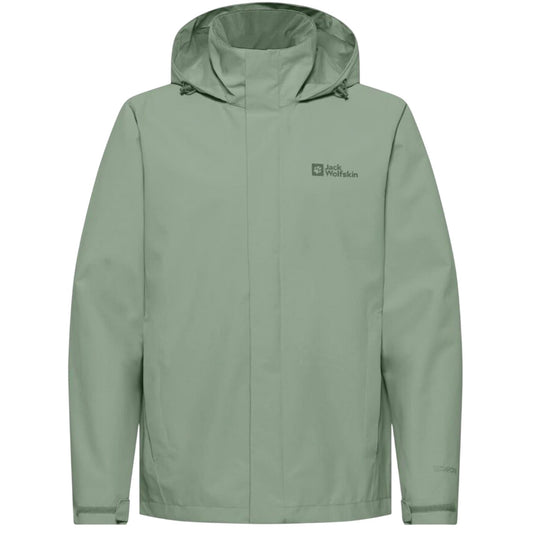Eucalyptus - Front - Jack Wolfskin Mens Trailtime Waterproof Jacket