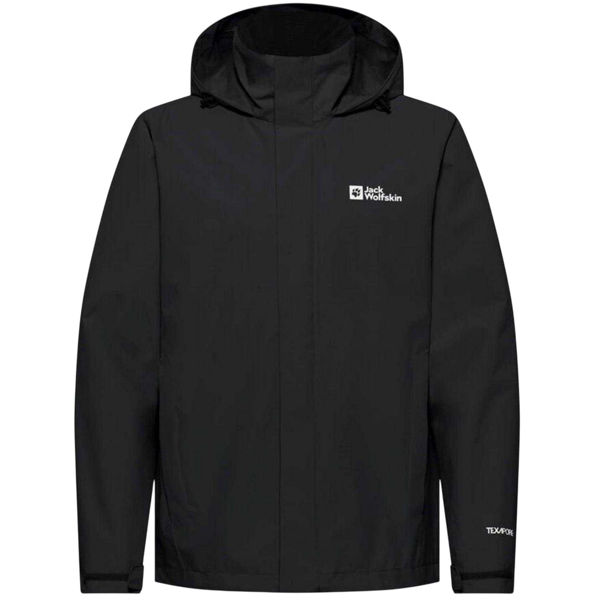 Black - Front - Jack Wolfskin Mens Trailtime Waterproof Jacket