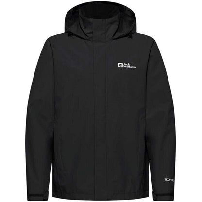 Black - Front - Jack Wolfskin Mens Trailtime Waterproof Jacket