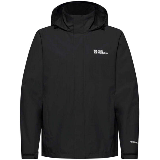 Black - Front - Jack Wolfskin Mens Trailtime Waterproof Jacket