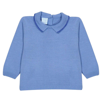 Blue Cielo - Back - Artesania Granlei Baby Ribbed Top And Leggings Set