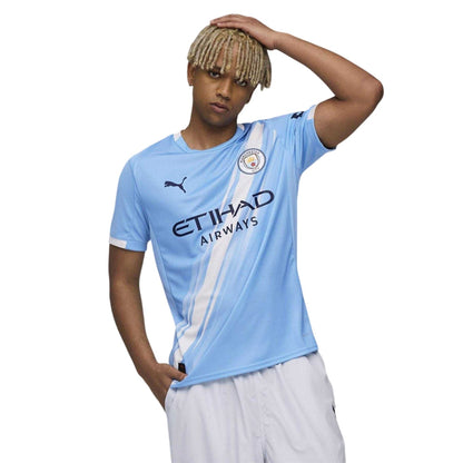 Blue - Side - Puma Mens 25-26 Manchester City FC Home Jersey